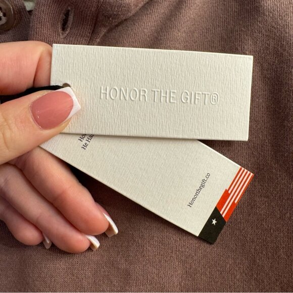 Honor The Gift Kids Unisex Light Brown Noble Hoodie Sweatshirt Size 14 NWT - Picture 2 of 4